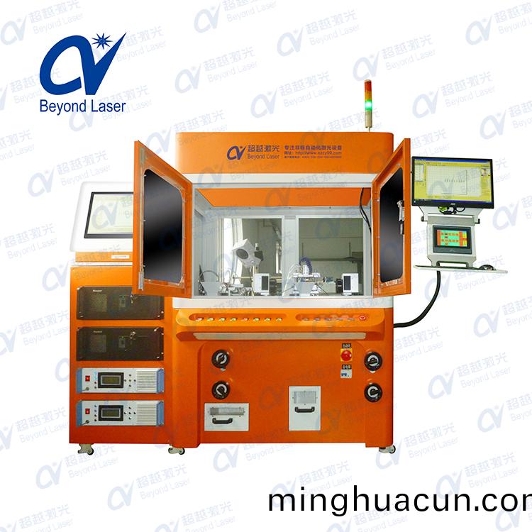 2017年雙頭多(duo)工位激光打標機鵰刻機圖片展示