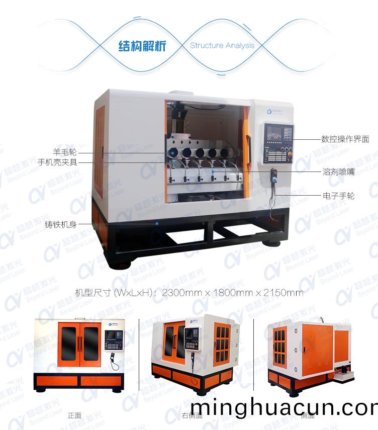 手(shou)機殼3D六軸自(zi)動(dong)化擦(ca)拭機展(zhan)示(shi)