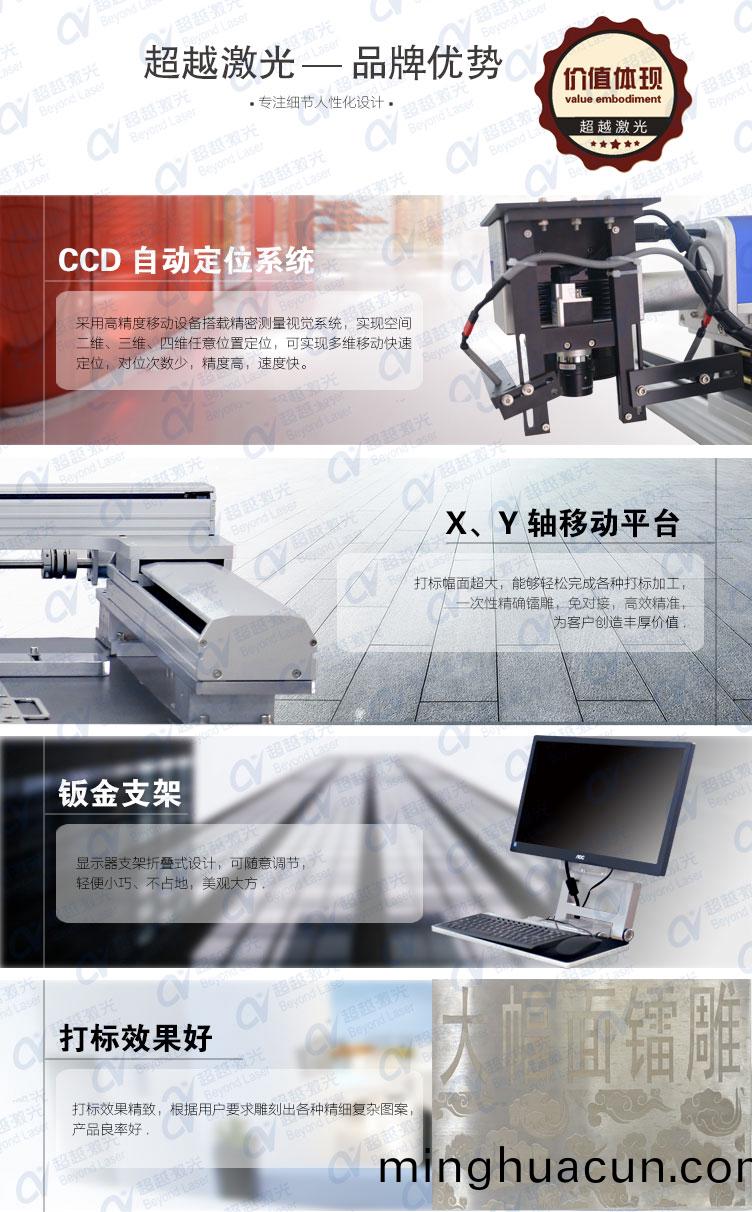 3D大幅(fu)麵光(guang)纖(xian)激光打標(biao)機(ji)品(pin)牌(pai)優勢(shi)-超(chao)越(yue)激(ji)光(guang)