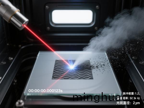 石墨烯導電(dian)膜飛秒激光蝕刻 (7)